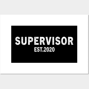 Supervisor Est 2020 Graduation Gift Posters and Art